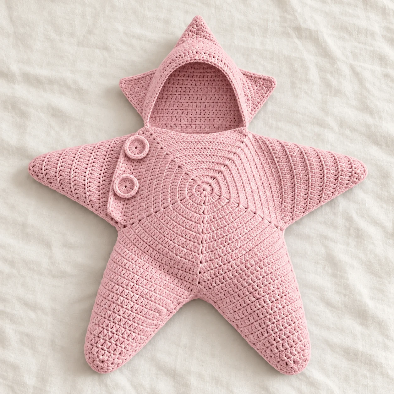 Macacão Estrela em Crochê — Rosa