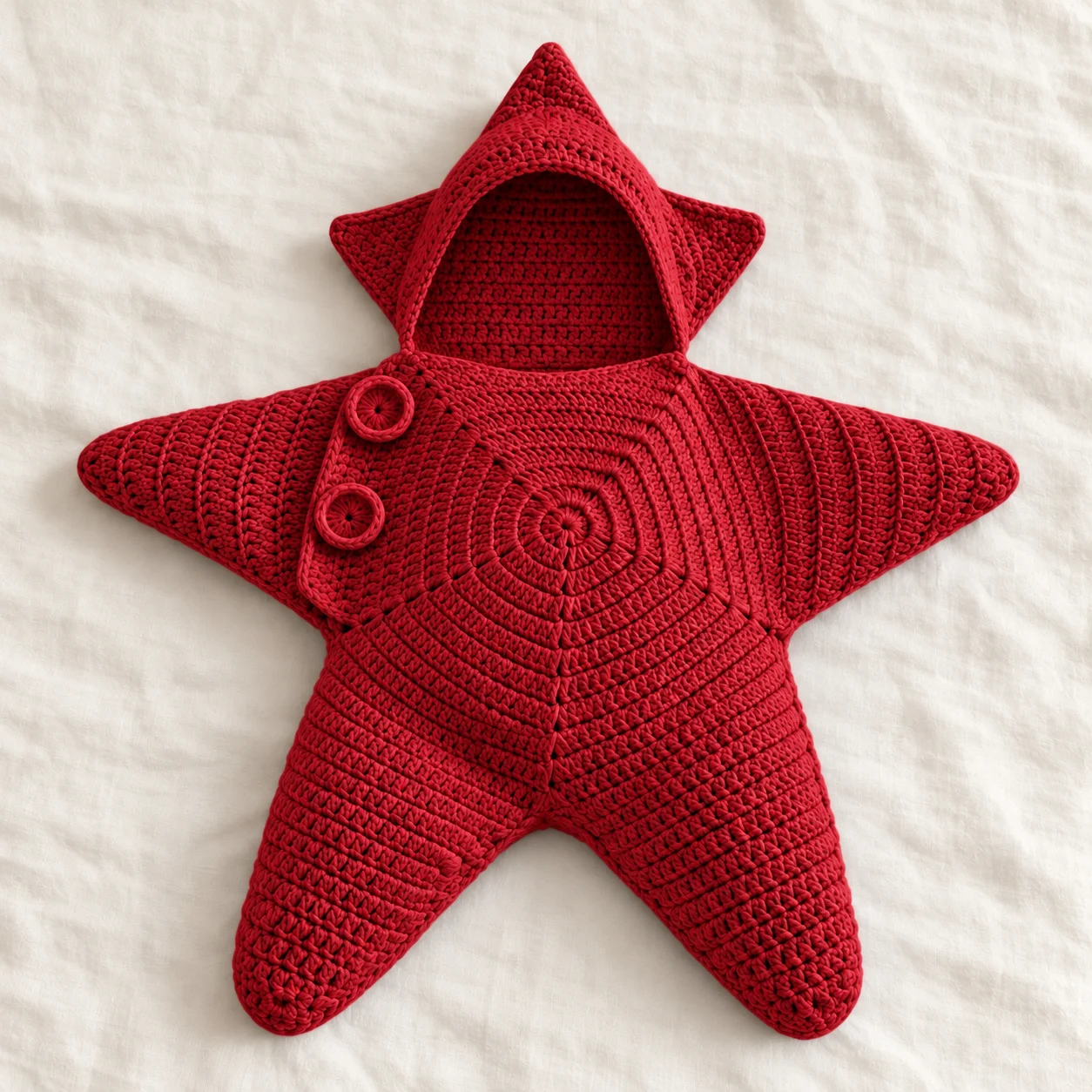 Macacão Estrela em Crochê — Vermelho